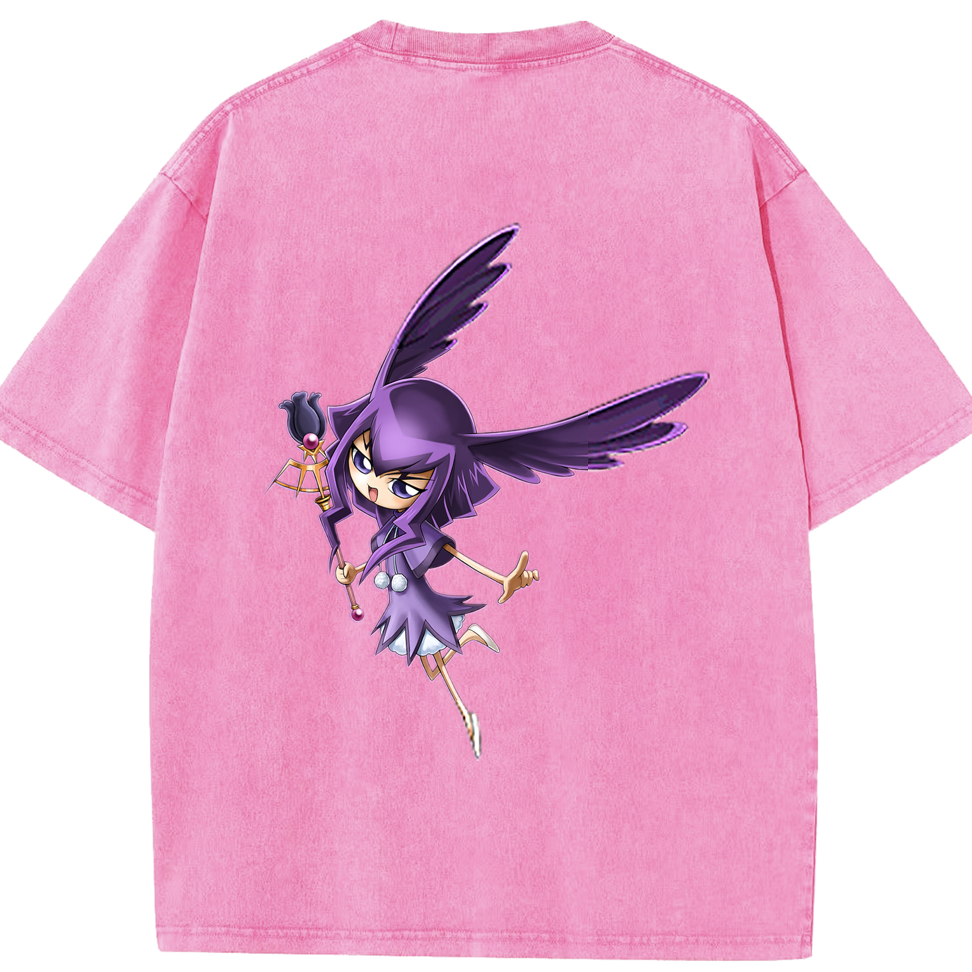 （画像用） 遊☆戯☆王 Yu-Gi-Oh! 綿100% ヴィンテージ風 半袖Tシャツ（背面プリント）